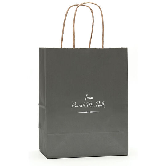 Twisted Handled Bags with Ornamental Bar Design